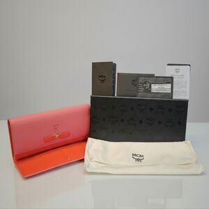 MCM Trifold Barbie Pink & Hot orange Full inclusion EUC wallet